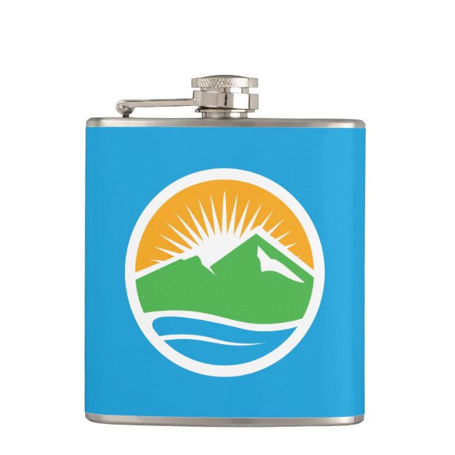 Flag of Provo, Utah Hip Flask (Front)