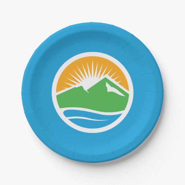 Flag of Provo, Utah Paper Plate (Front)