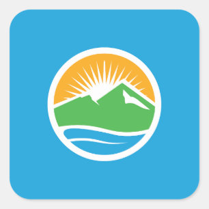 Flag of Provo, Utah Square Sticker