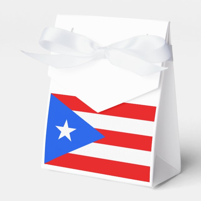 Flag of Puerto Rico Favor Box (Front Side)