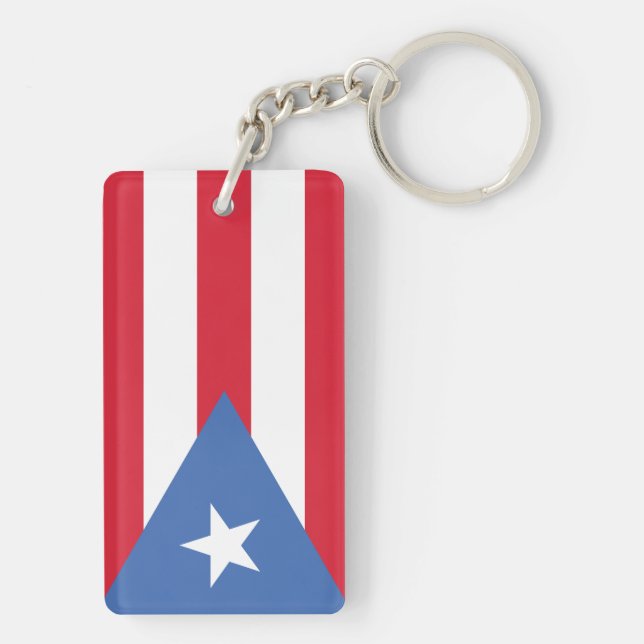 Flag of puerto Rico Keychain (Back)