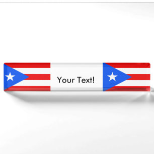 Flag of Puerto Rico Nameplate