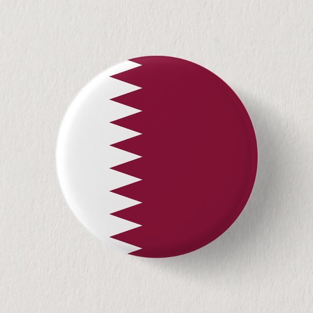 Flag of Qatar 1 Inch Round Button (Front)