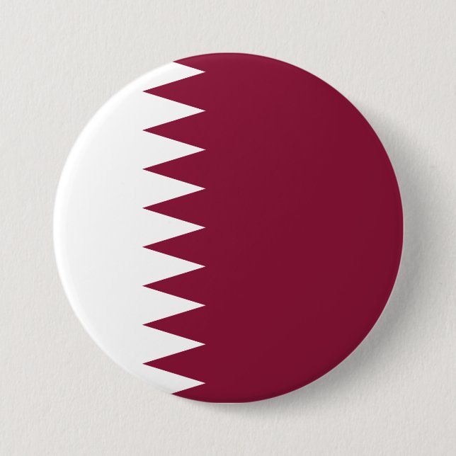Flag of Qatar 3 Inch Round Button (Front)