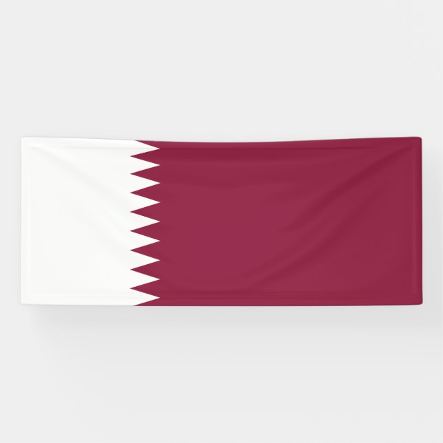 Flag of Qatar Banner (Horizontal)