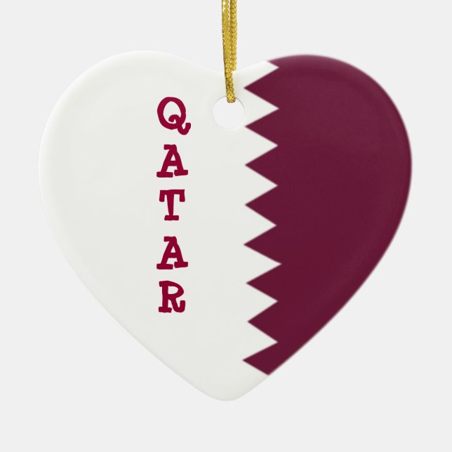 Flag of Qatar Ceramic Ornament (Front)