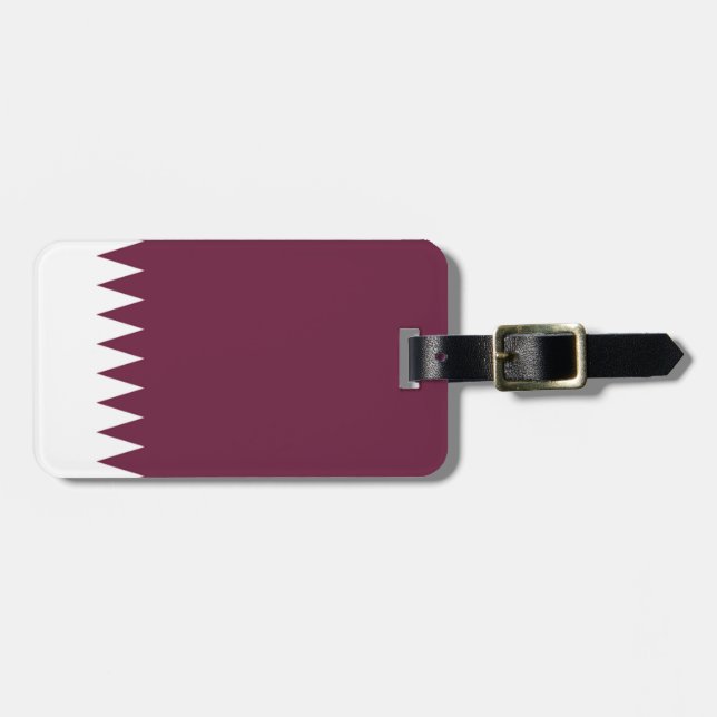 Flag of Qatar Easy ID Personal Luggage Tag (Front Horizontal)