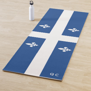 Flag of Québec, Canada Yoga Mat
