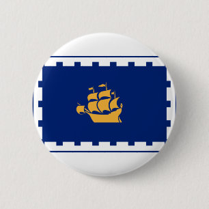 Flag of Quebec City Button