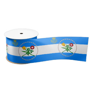 Flag of Queens (Borough of New York City) Satin Ribbon
