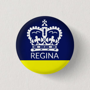 Flag of Regina, Saskatchewan 1 Inch Round Button