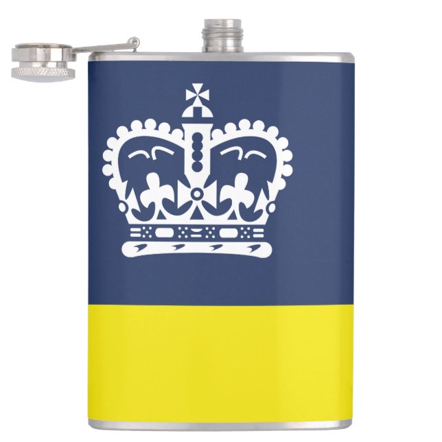 Flag of Regina, Saskatchewan Flask (Opened)