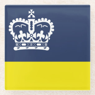 Flag of Regina, Saskatchewan Glass Coaster