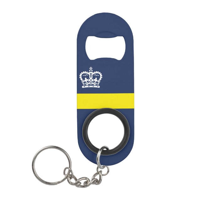 Flag of Regina, Saskatchewan Keychain Bottle Opene Keychain Bottle Opener (Front)