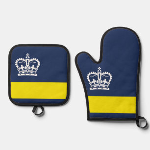 Flag of Regina, Saskatchewan Oven Mitt & Pot Holder Set
