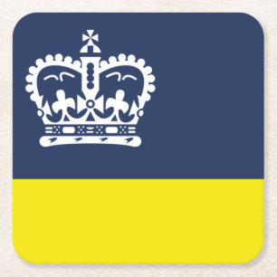 Flag of Regina, Saskatchewan Square Paper Coaster