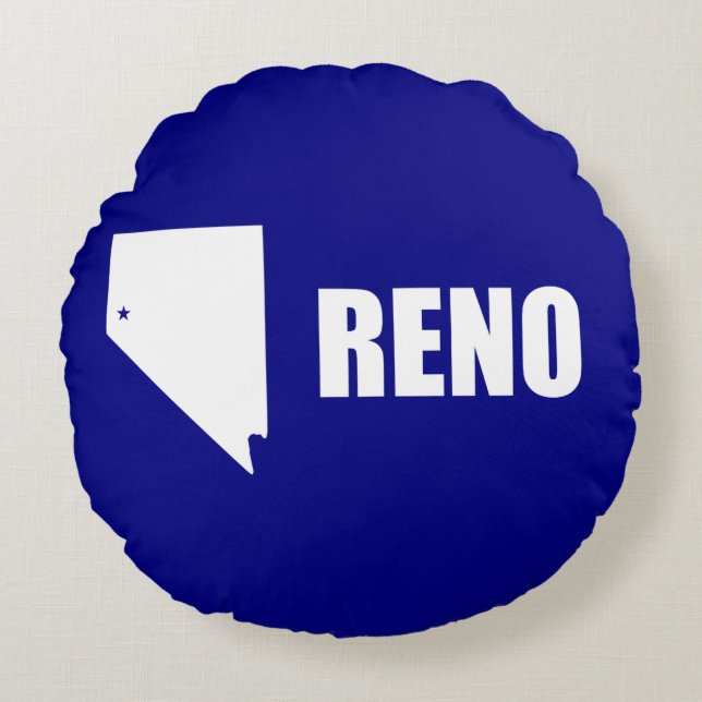 Flag of Reno, Nevada Round Pillow (Front)