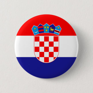 Flag of Republic of Croatia 2 Inch Round Button