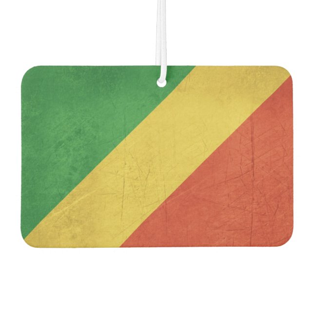 Flag of Republic of the Congo Car Air Freshener (Front)