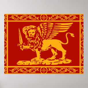 Flag of Republic of Venice Poster