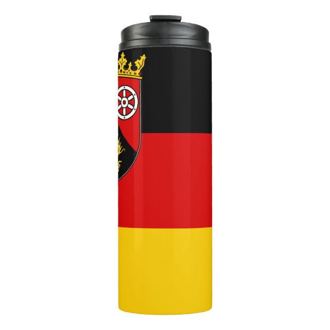 Flag of Rhineland-Palatinate Thermal Tumbler (Front)