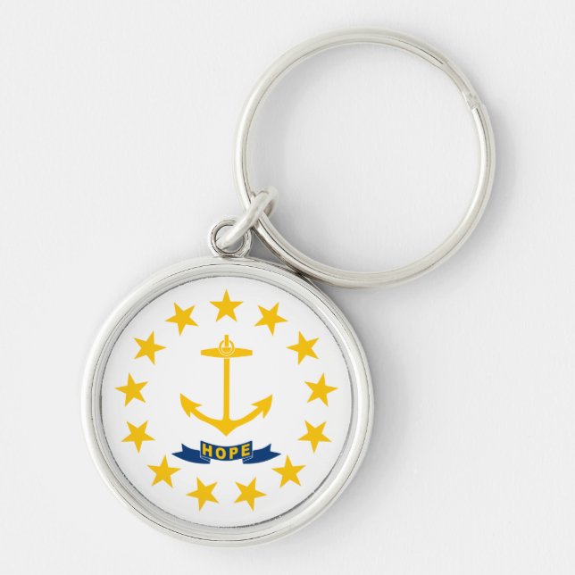 Flag of Rhode Island Keychain (Front)