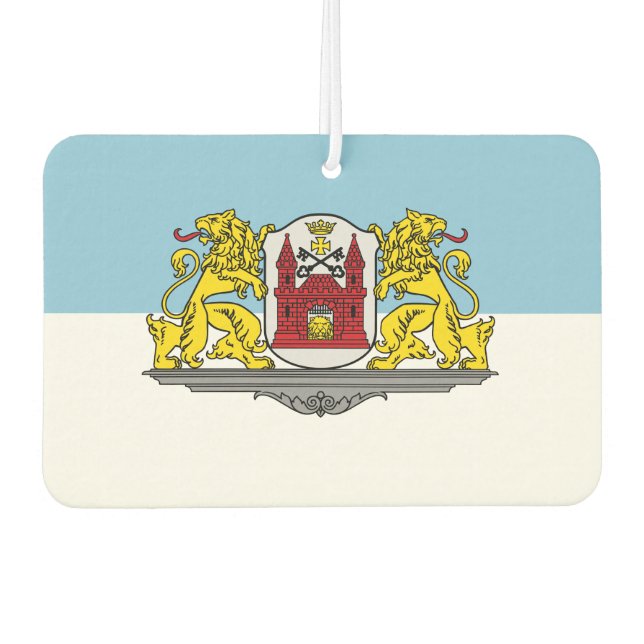 Flag of Riga, Latvia Bib Air Freshener (Front)