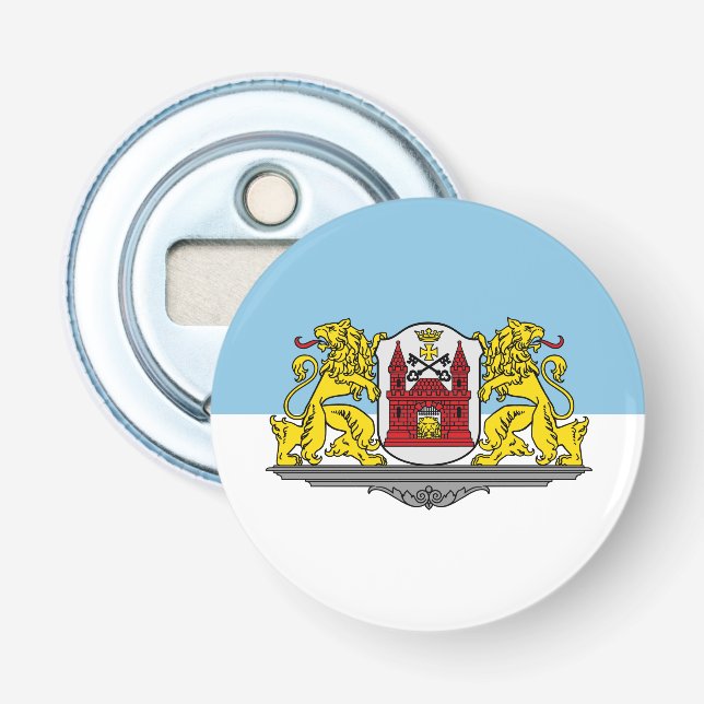 Flag of Riga, Latvia Bottle Opener (Front)