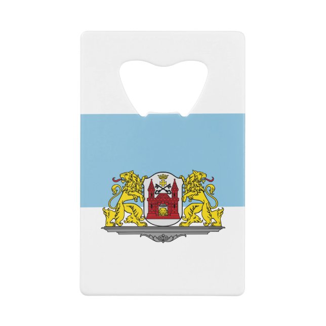 Flag of Riga, Latvia Credit Card Bottle Opener (Front)