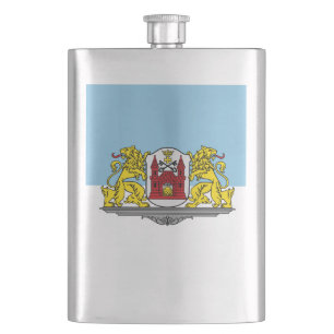 Flag of Riga, Latvia Flask