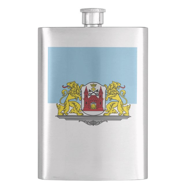 Flag of Riga, Latvia Flask (Front)
