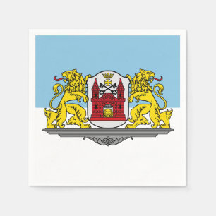 Flag of Riga, Latvia Paper Napkins