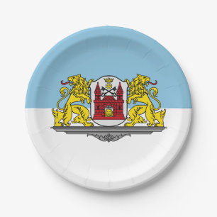 Flag of Riga, Latvia Paper Plates