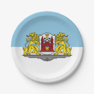 Flag of Riga, Latvia Paper Plates