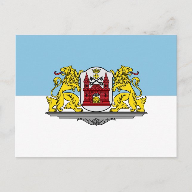 Flag of Riga, Latvia Postcard (Front)