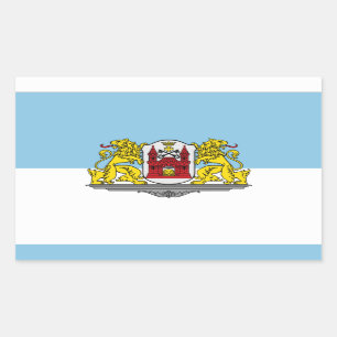 Flag of Riga, Latvia Rectangular Sticker