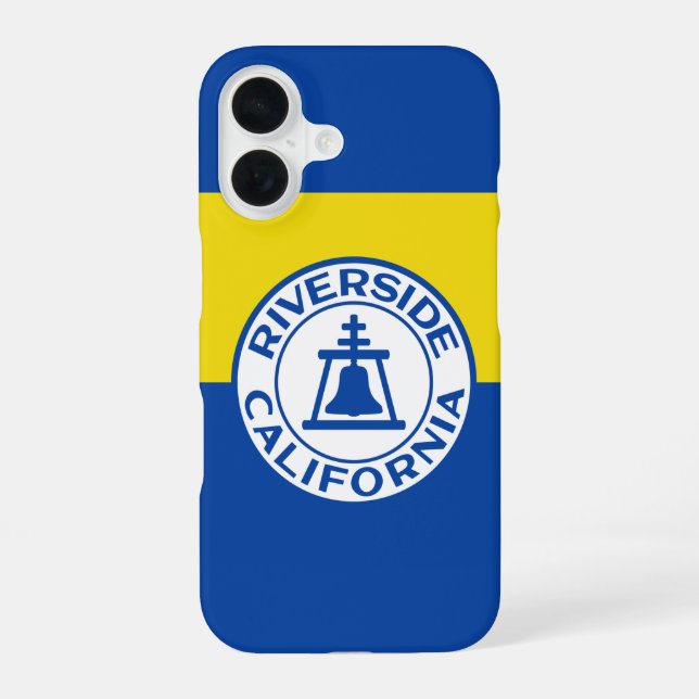 Flag of Riverside, California iPhone 16 Case (Back)