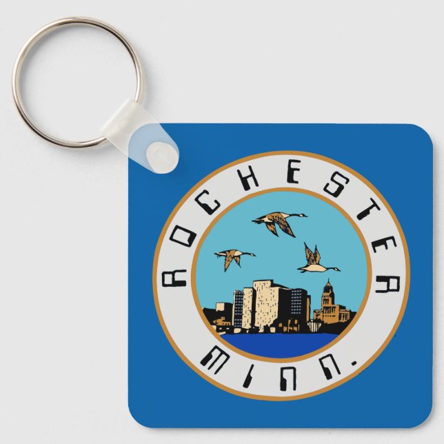 Flag of Rochester, Minnesota Keychain (Front)