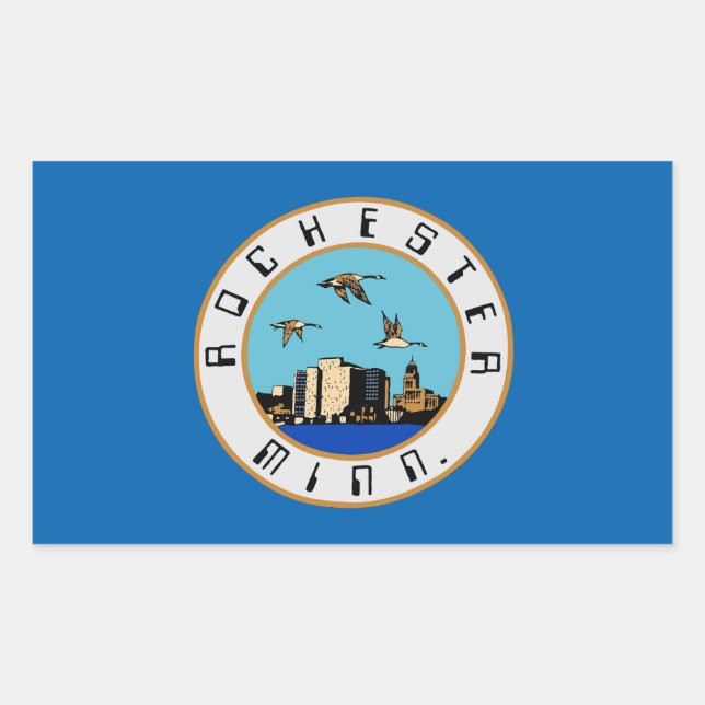 Flag of Rochester, Minnesota Sticker (Front)
