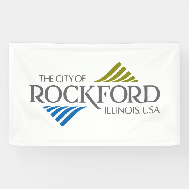 Flag of Rockford (Illinois) Banner (Horizontal)