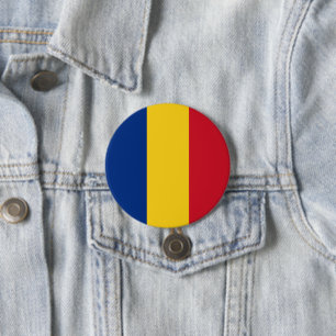 Flag of Romania 3 Inch Round Button