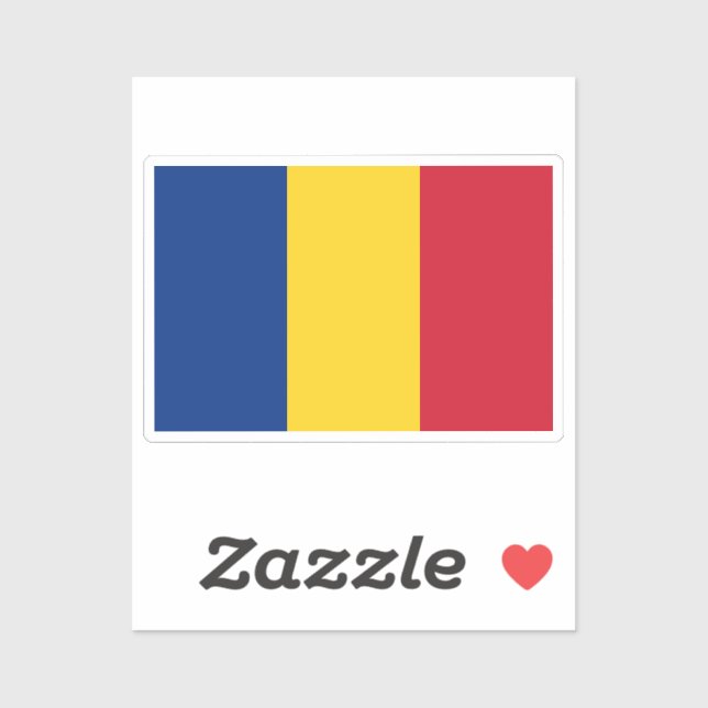 Flag of Romania custom-cut  (Sheet)
