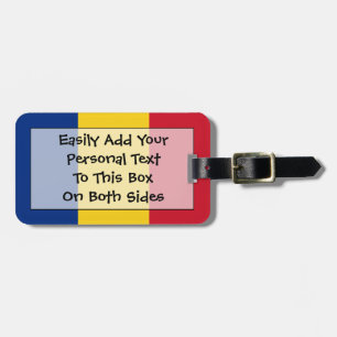 Flag of Romania Easy ID Personal Luggage Tag