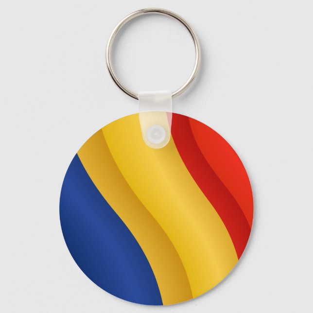 Flag of Romania keychain (Front)