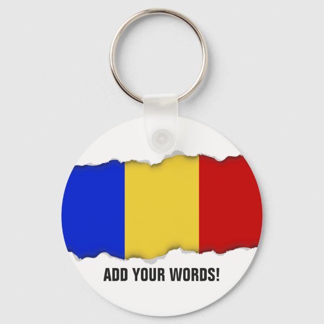 Flag of Romania Keychain (Front)