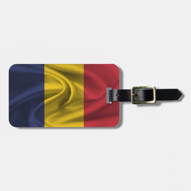 Flag Of Romania Luggage Tag (Front Horizontal)