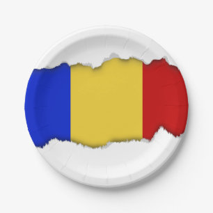 Flag of Romania Paper Plate