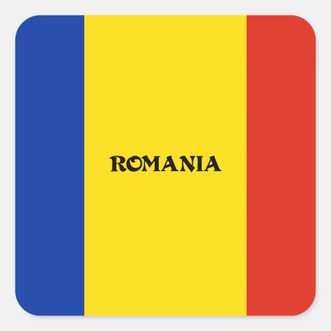 Flag of Romania Square Sticker (Front)