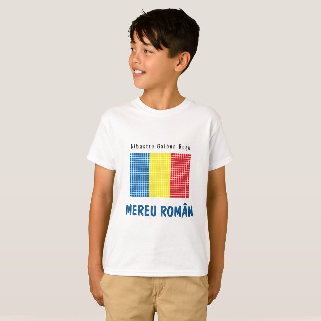 Flag of Romania T-Shirt (Front Full)