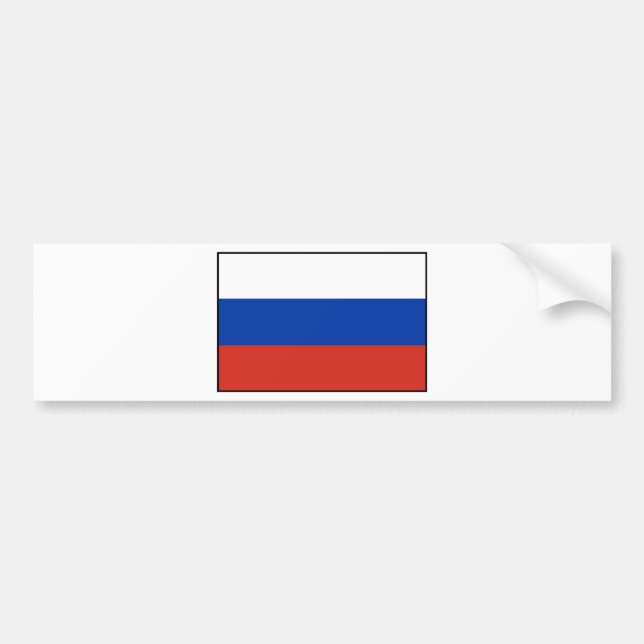 Flag of Russia - Флаг России - Триколор Trikolor Bumper Sticker (Front)
